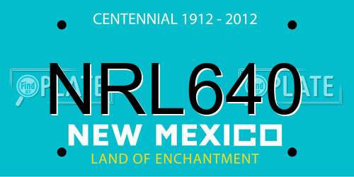 NRL640 New Mexico License Plate