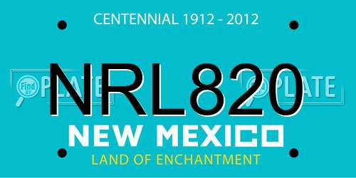 NRL820 New Mexico License Plate