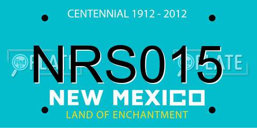 NRS015 New Mexico License Plate