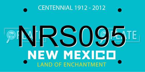 NRS095 New Mexico License Plate