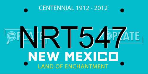 NRT547 New Mexico License Plate