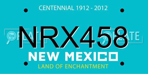 NRX458 New Mexico License Plate