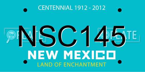 NSC145 New Mexico License Plate