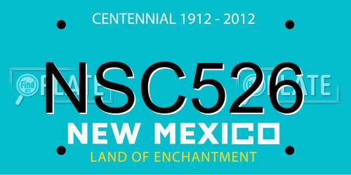 NSC526 New Mexico License Plate