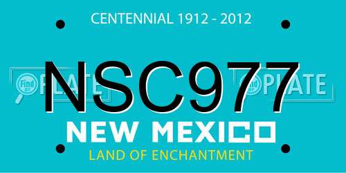 NSC977 New Mexico License Plate