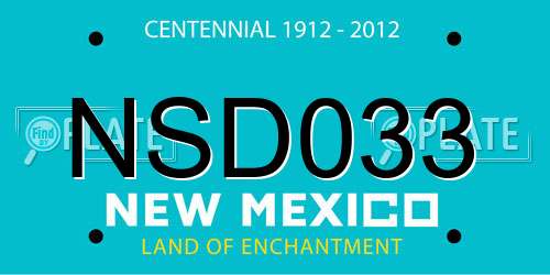 NSD033 New Mexico License Plate