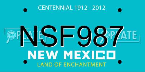 NSF987 New Mexico License Plate