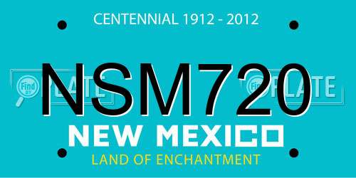 NSM720 New Mexico License Plate