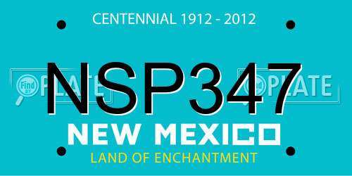 NSP347 New Mexico License Plate