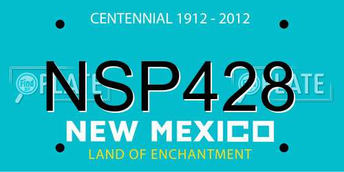 NSP428 New Mexico License Plate