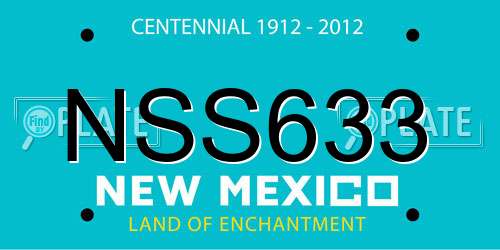NSS633 New Mexico License Plate