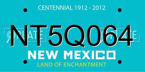 NT5Q064 New Mexico License Plate