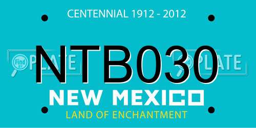 NTB030 New Mexico License Plate