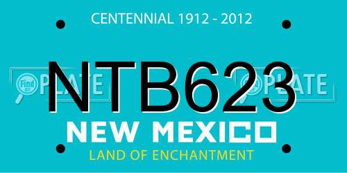 NTB623 New Mexico License Plate