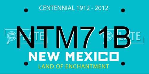 NTM71B New Mexico License Plate