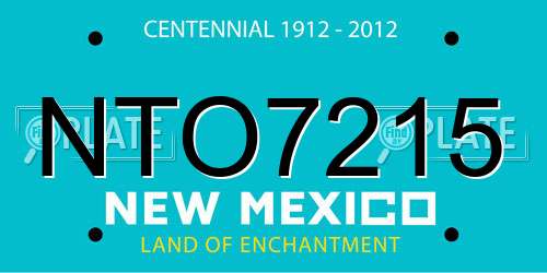 NTO7215 New Mexico License Plate
