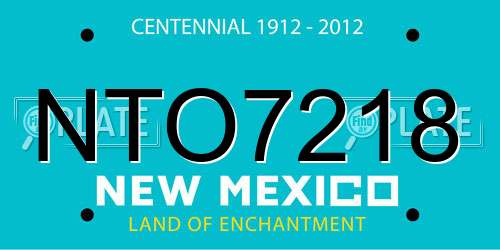 NTO7218 New Mexico License Plate