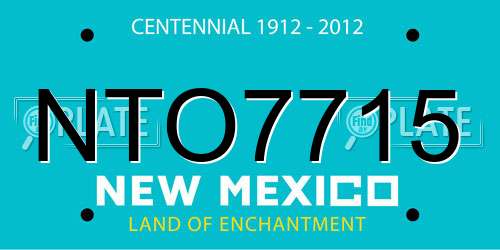 NTO7715 New Mexico License Plate