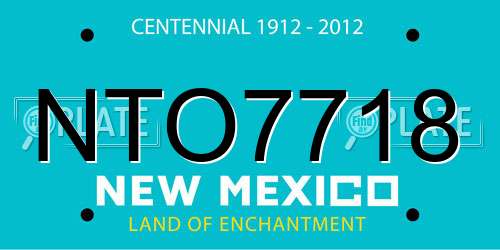 NTO7718 New Mexico License Plate
