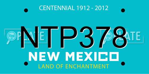 NTP378 New Mexico License Plate