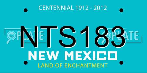 NTS183 New Mexico License Plate