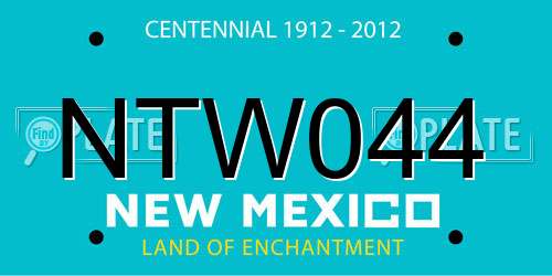 NTW044 New Mexico License Plate