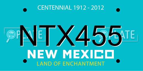 NTX455 New Mexico License Plate