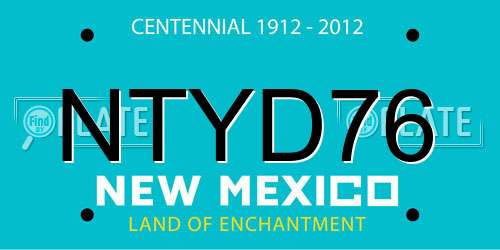 NTYD76 New Mexico License Plate