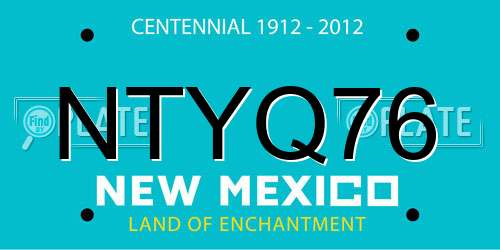 NTYQ76 New Mexico License Plate