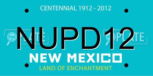 NUPD12 New Mexico License Plate