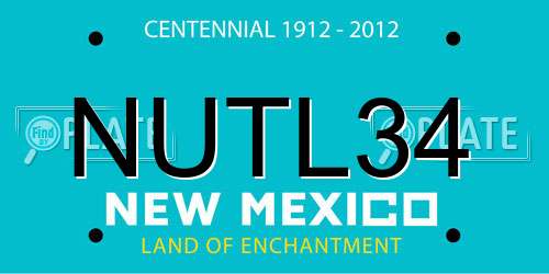 NUTL34 New Mexico License Plate