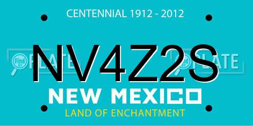 NV4Z2S New Mexico License Plate