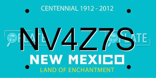 NV4Z7S New Mexico License Plate