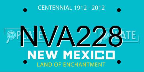 NVA228 New Mexico License Plate