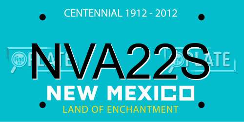 NVA22S New Mexico License Plate