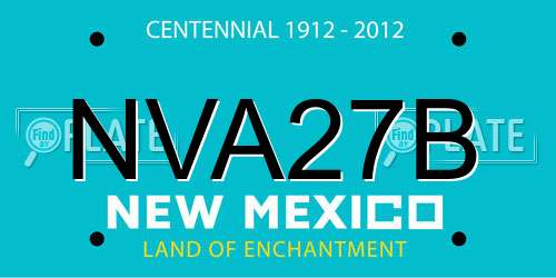 NVA27B New Mexico License Plate