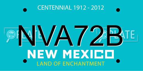 NVA72B New Mexico License Plate