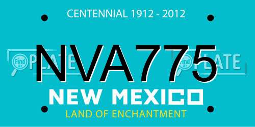 NVA775 New Mexico License Plate