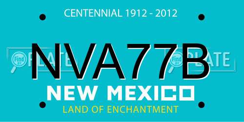 NVA77B New Mexico License Plate