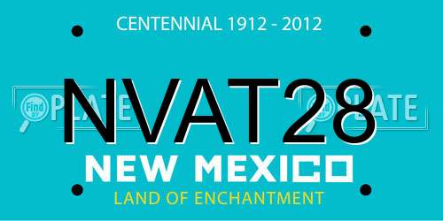 NVAT28 New Mexico License Plate