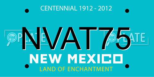 NVAT75 New Mexico License Plate