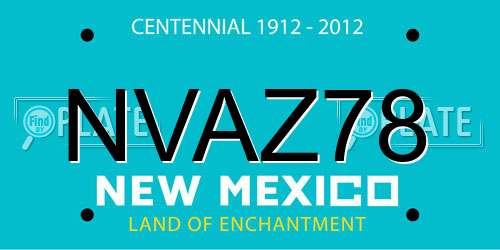 NVAZ78 New Mexico License Plate