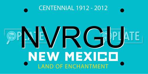 NVRGU New Mexico License Plate