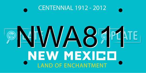 NWA811 New Mexico License Plate