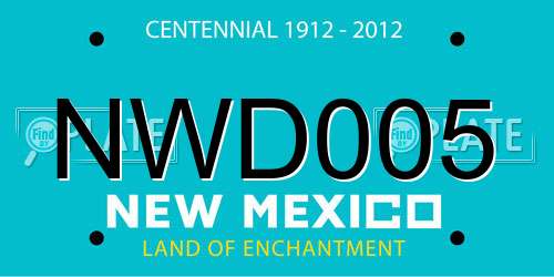 NWD005 New Mexico License Plate