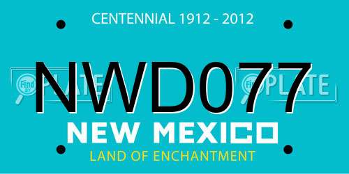NWD077 New Mexico License Plate