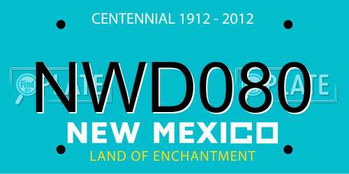 NWD080 New Mexico License Plate