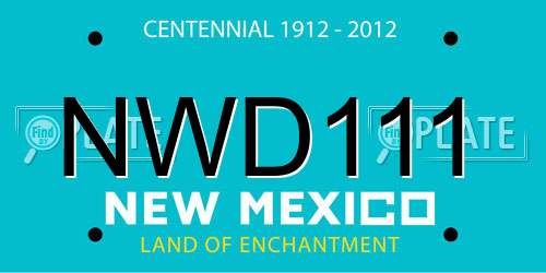 NWD111 New Mexico License Plate