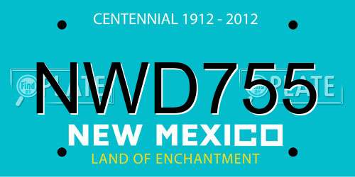 NWD755 New Mexico License Plate