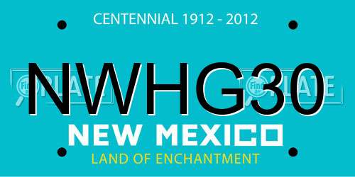NWHG30 New Mexico License Plate